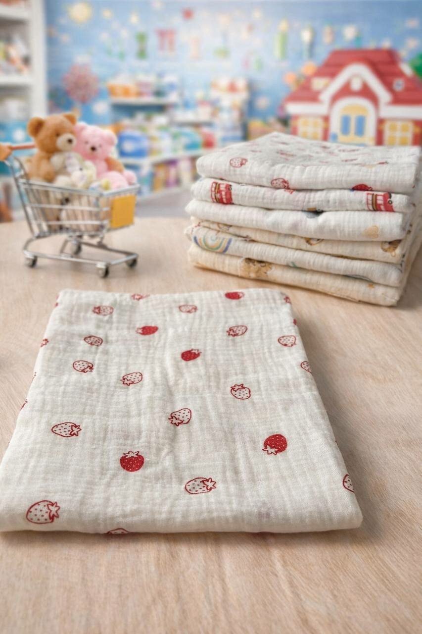 Муслиновая пеленка для младенцев, 100х100см, хлопок, защита от перегрева