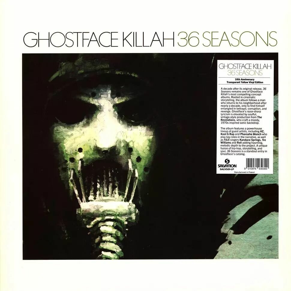 Пластинка Ghostface Killah "36 Seasons" LP (COLOURED) NEW