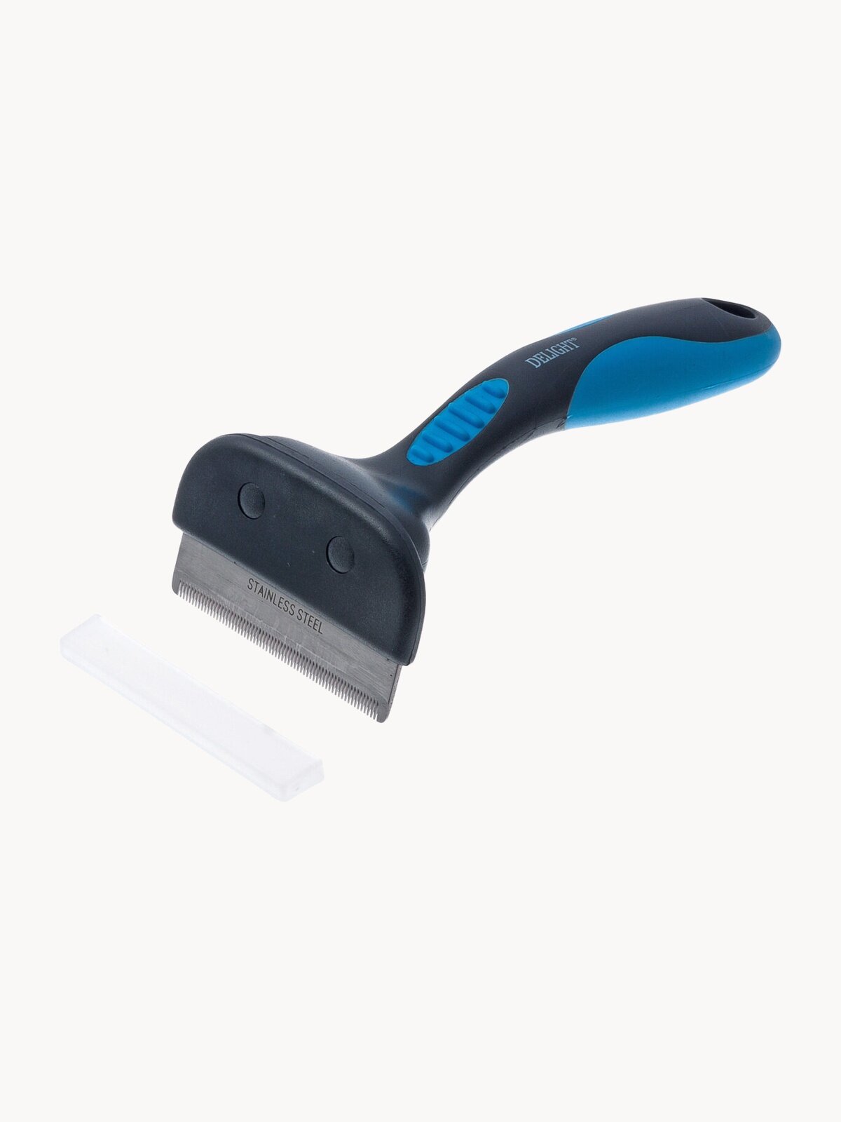 Дешеддер пуходерка для кошек и собак, расческа, щетка для вычесывания шерсти, размер M, 65 зубьев, DeLIGHT, 62065M