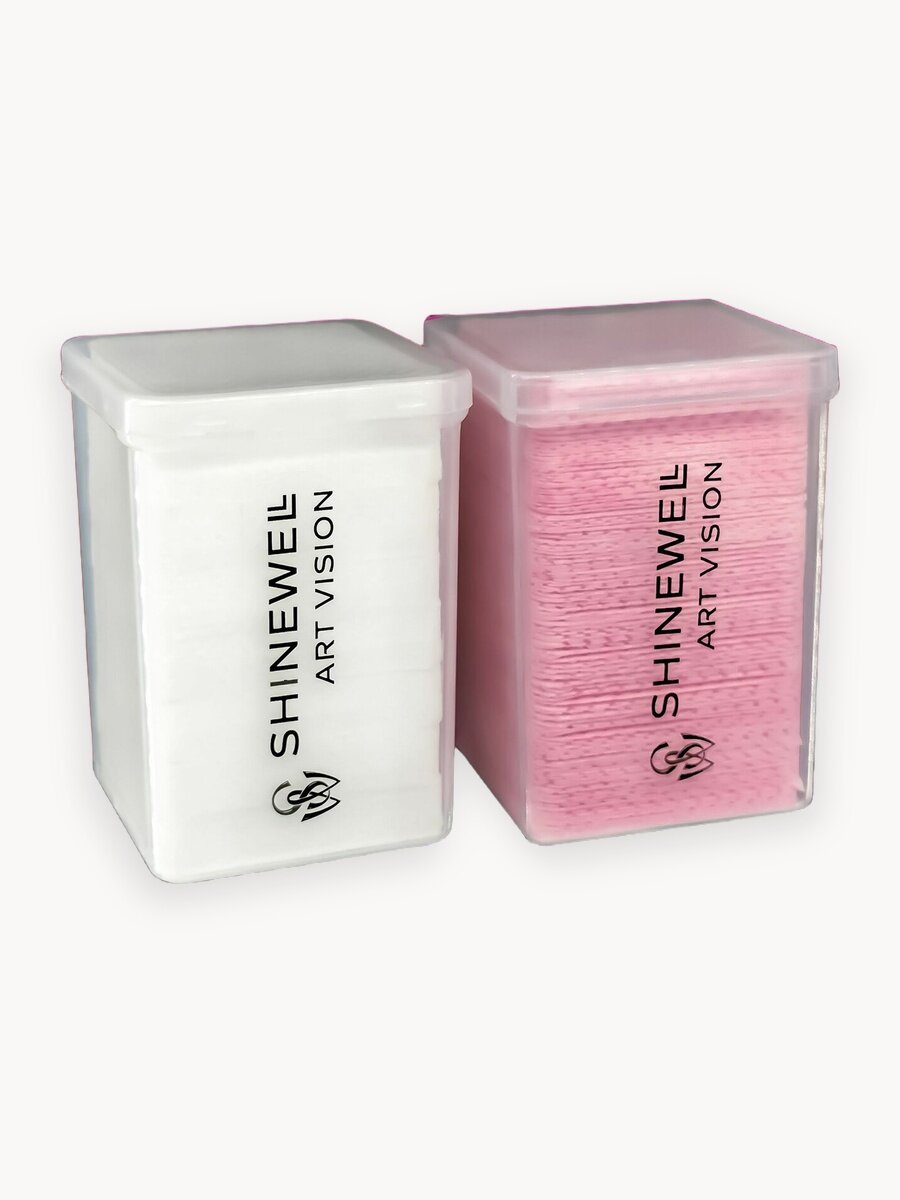 Безворсовые салфетки для маникюра, педикюра и макияжа 400 штук с перфорацией, пэды SHINEWELL