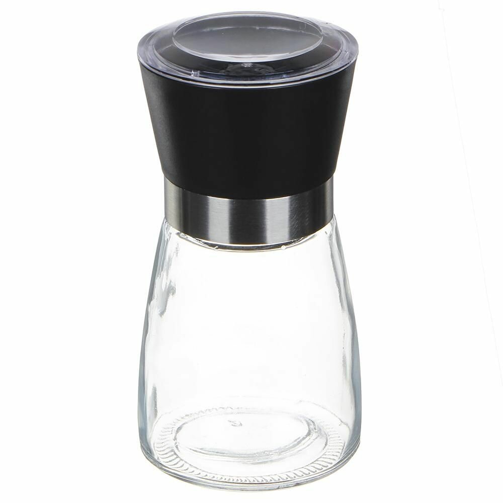 Мельница для специй Гала-центр 13,5 см стекло, пластик, цвет черный, прозрачный