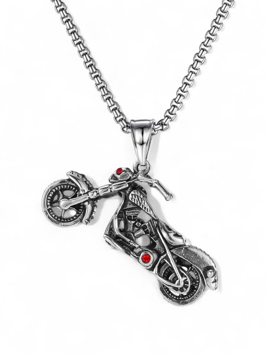 Подвеска Китобой стекло серый красный