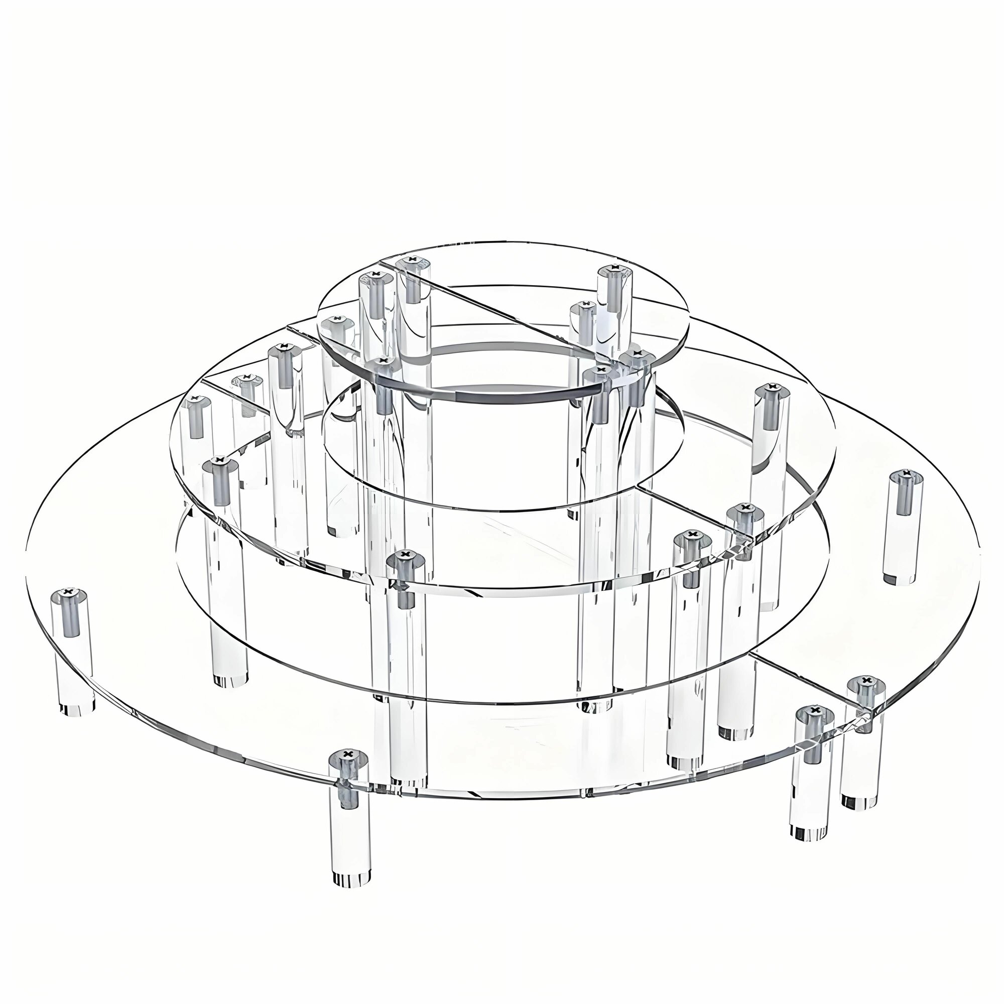 Трехъярусная акриловая подставка для моделей машин и фигурок стильная витрина для коллекции игрушек с прозрачными полками, компактная и универсальная