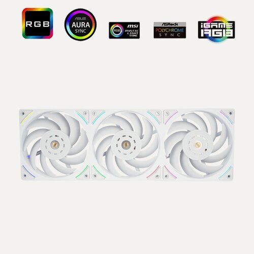 Изображение товара Вентилятор Thermalright 120x360x25 мм TL-UB36W A-RGB для корпуса, в раме 3 шт, белый