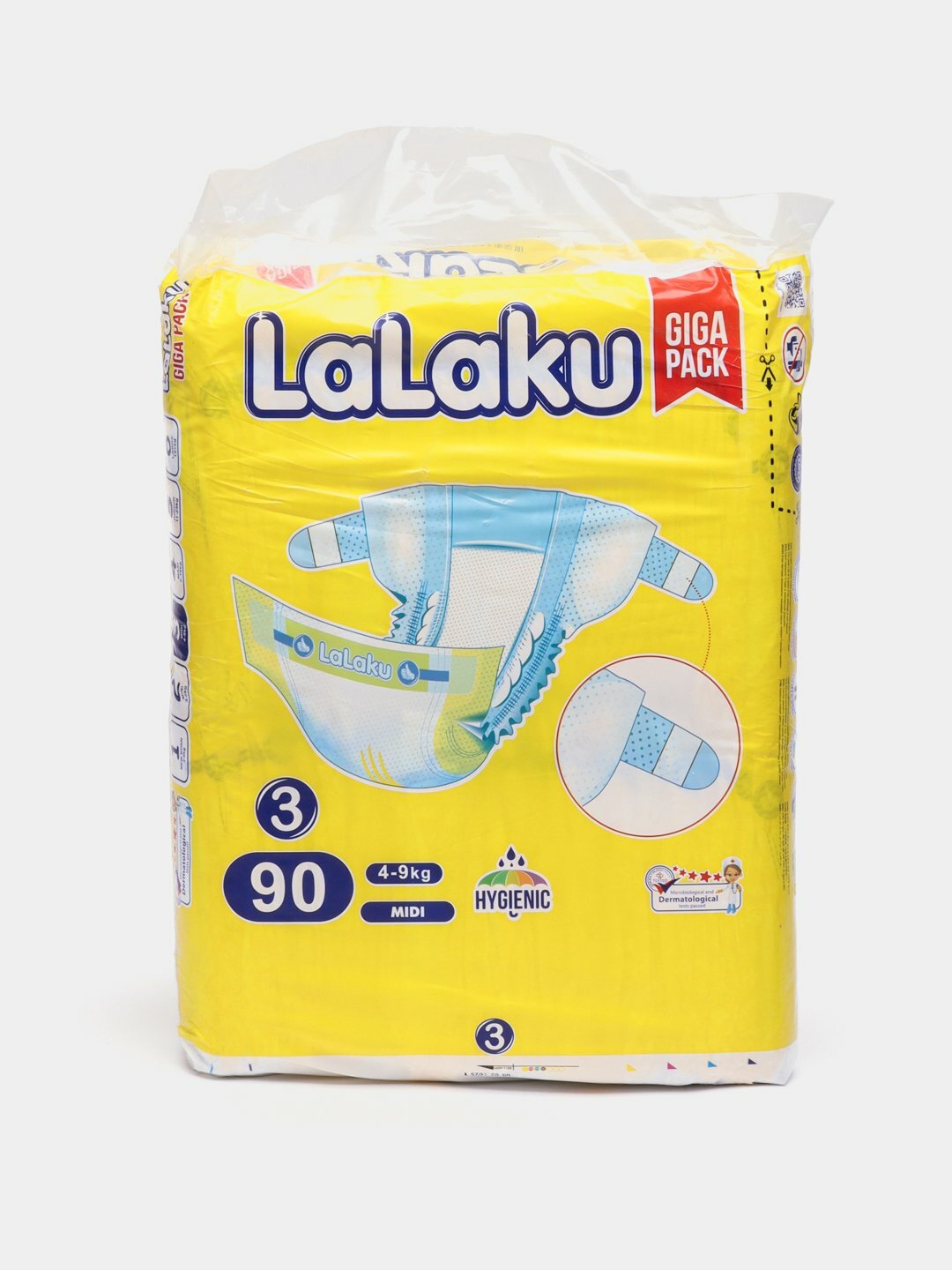 Подгузники LALAKU GIGA PACK , 3 , для малышей, 4-9 кг, 90 шт .