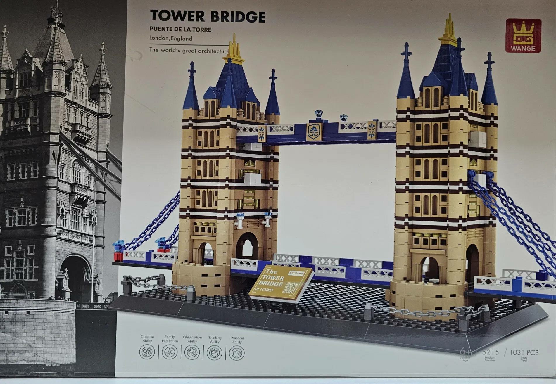 Конструктор "The Tower Bridge", для детей от 7 лет, 1031 пластиковых деталей