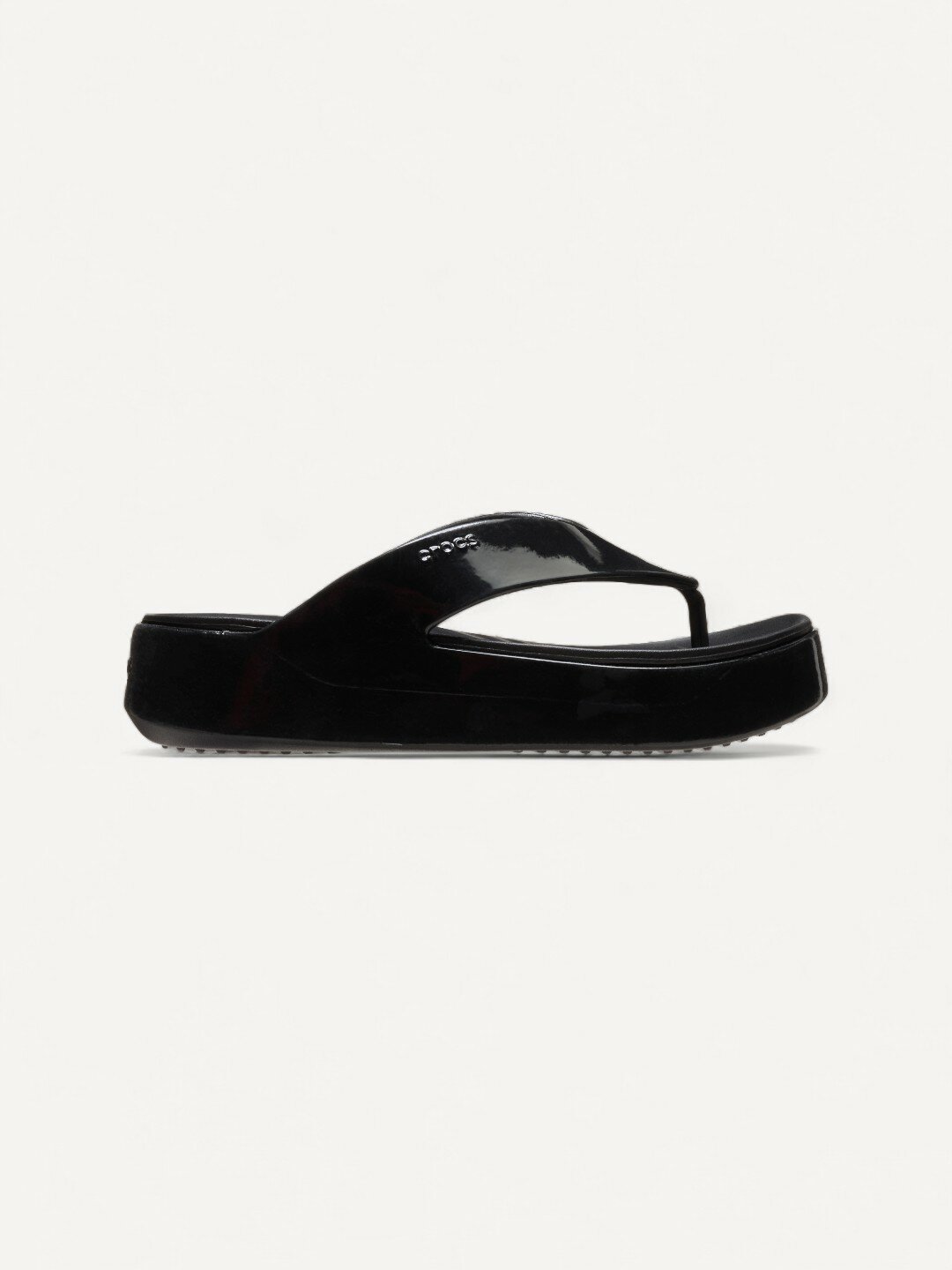 Шлёпанцы Crocs Getaway Platform Patent Flip, размер m4/w6, 001 black — фото 1
