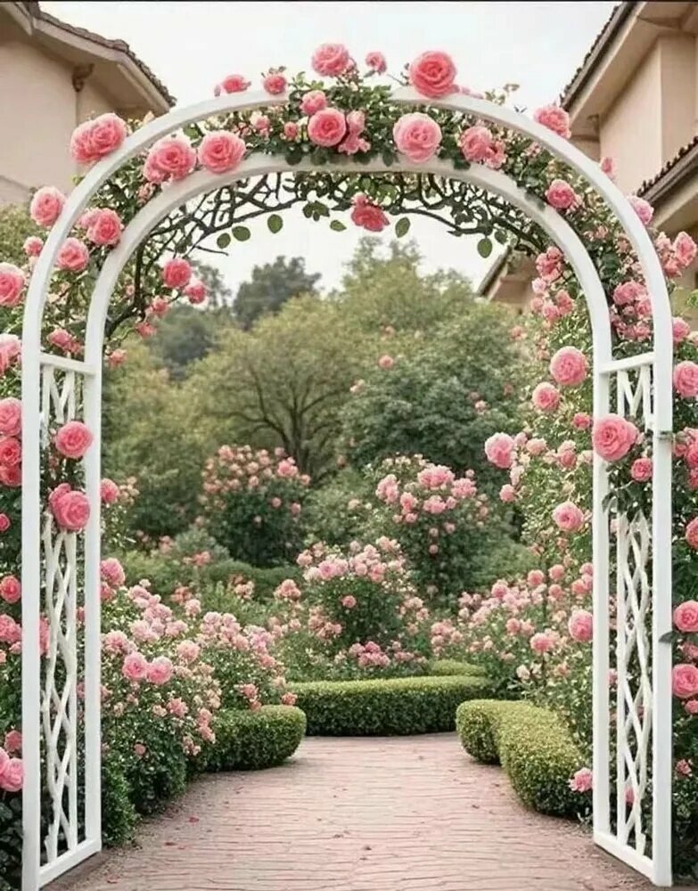 Садовая Арка для вьющихся растений белая 1 шт 140x40x230см