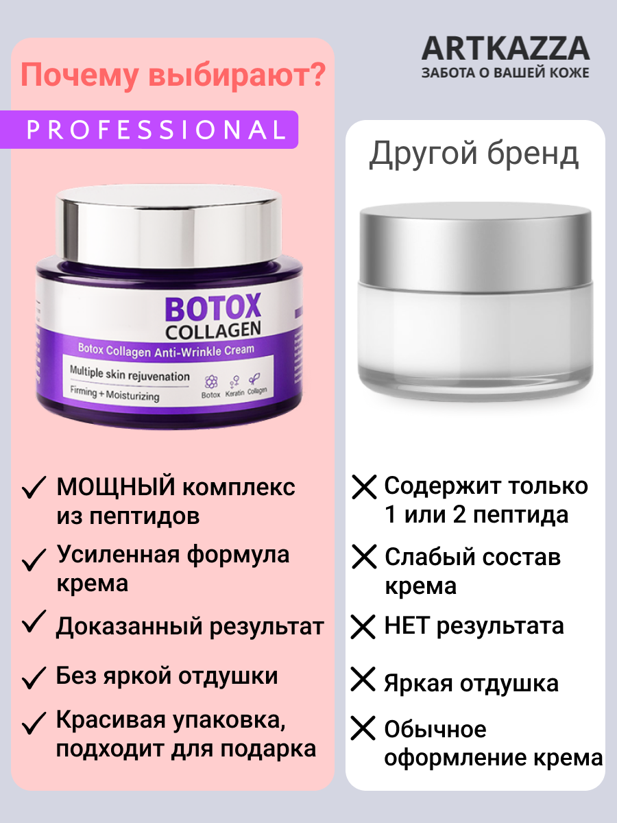 Крем для лица Эффект Ботокса + Коллаген Professional . Омоложение и лифтинг, 50мл. — фото 1