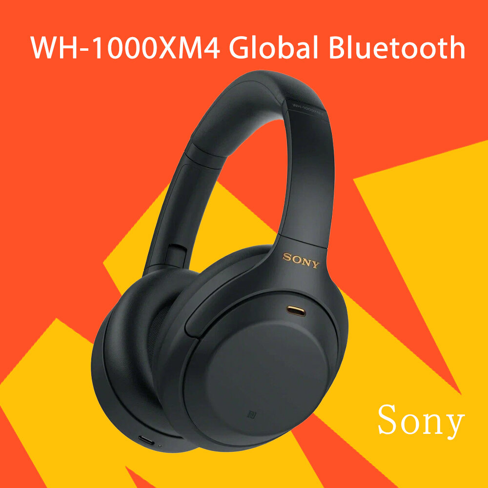 Наушники Sony WH-1000XM4, беспроводные, Bluetooth 5.0, чёрные