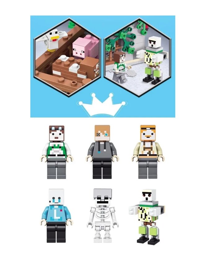 Конструктор Minecraft "My world. Дом с драконом", 820 деталей — фото 1