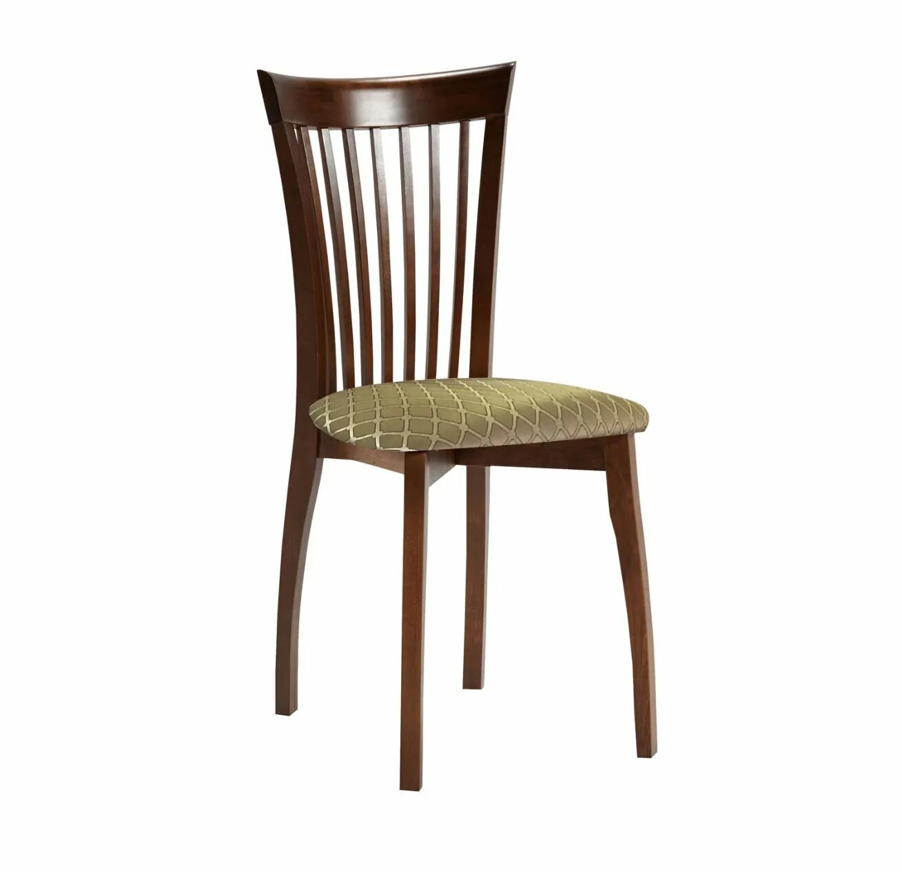 Стул для кухни Тулон, деревянный, с мягким сидением, с жесткой спинкой, 48х48х92 см, Орех темный / Призма 37/1