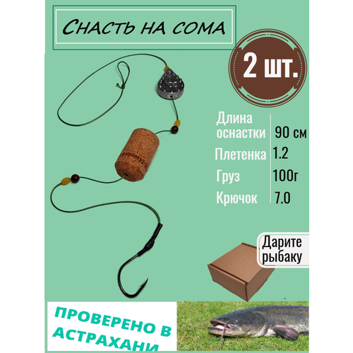 Снасть на сома с поплавком 2 штуки