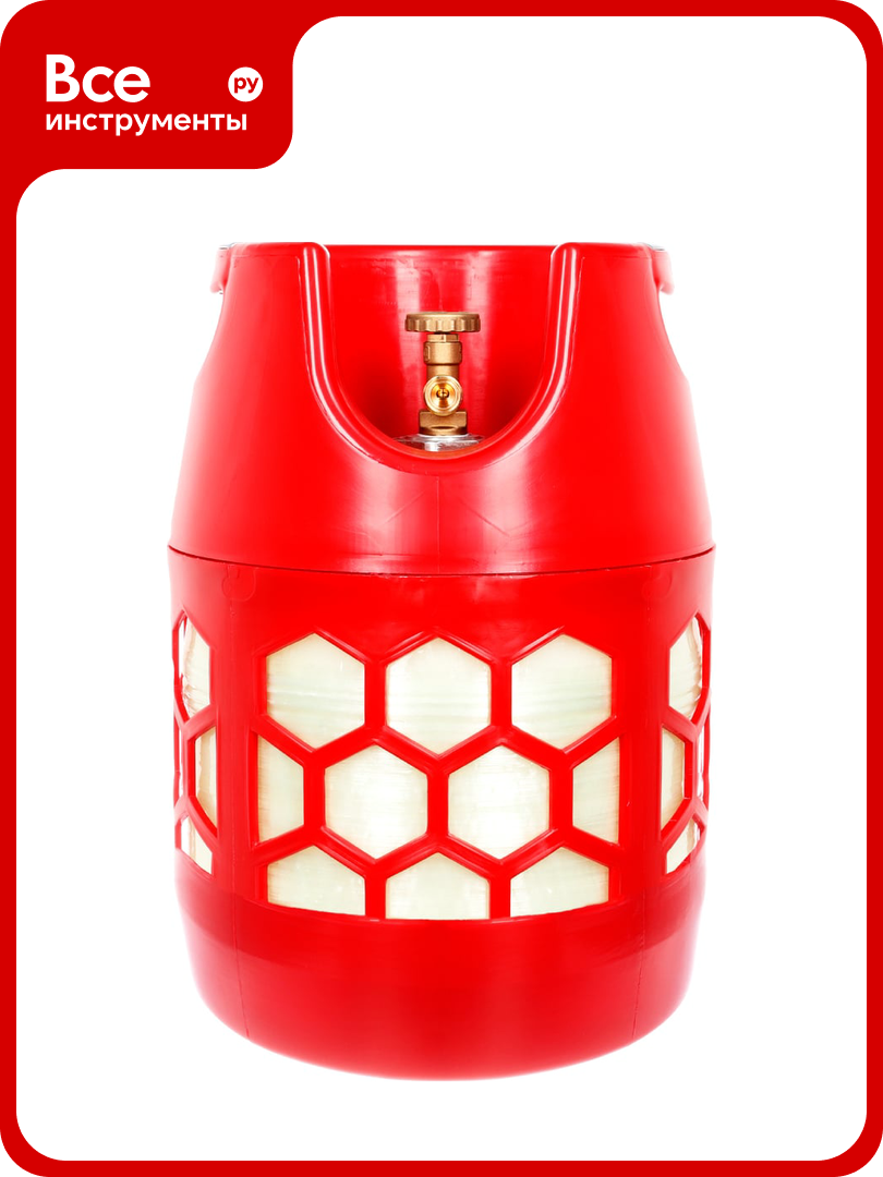 Баллон полимерно-композитный газовый красный 12 л (LPG/СУГ) RSV COMPOSITE RSV12RED
