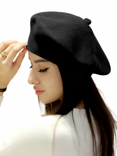 Берет  для девочек и женщин, размер 50-60, фиолетовый — фото 1