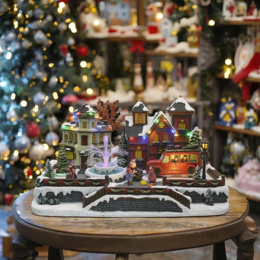 Композиция новогодняя светодиодная Luville  Рождественская площадь  45x30 5x60 см