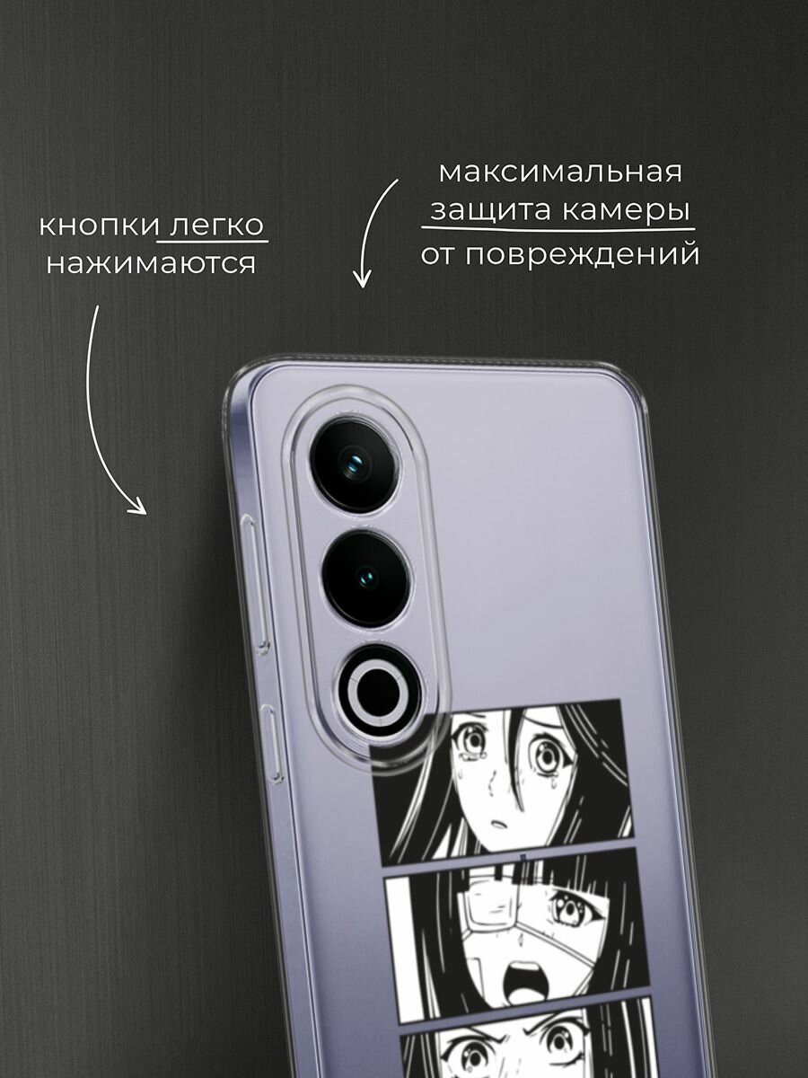 Чехол на Oneplus Ace 3V / Ван Плас Эйс 3V с принтом "Tokyo girls", прозрачный — фото 1