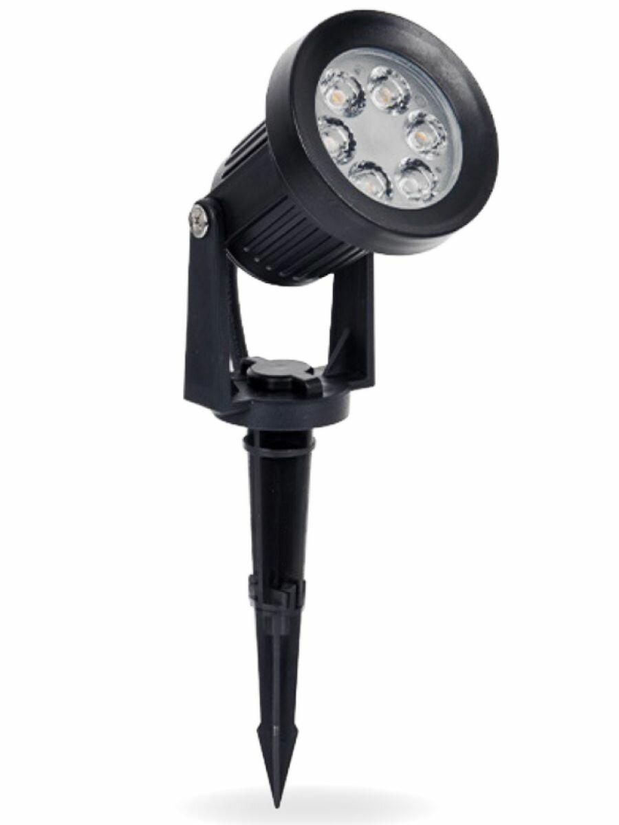 Светильник грунтовой на колышке FERON 195-245V 8W RGB IP65 SP2712 пластик