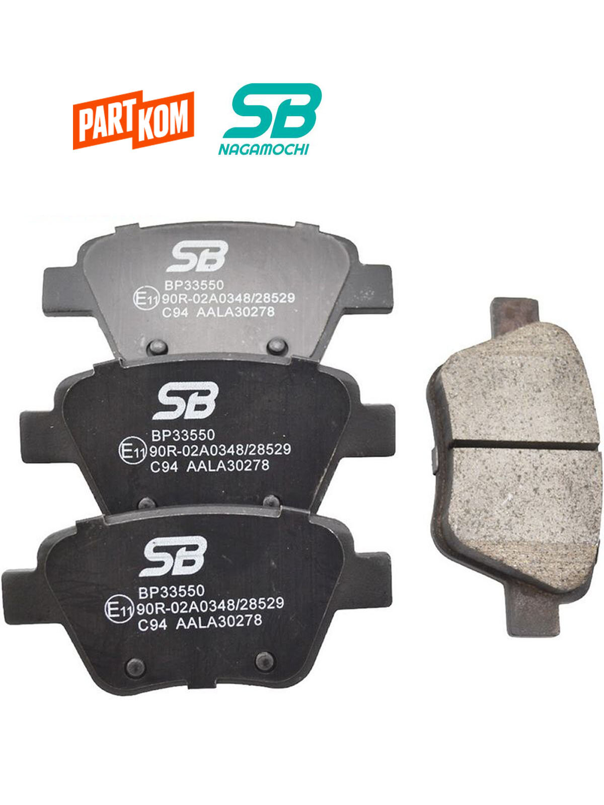 Колодки тормозные дисковые задние для а/м AUDI, SEAT, SKODA, SB NAGAMOCHI BP33550