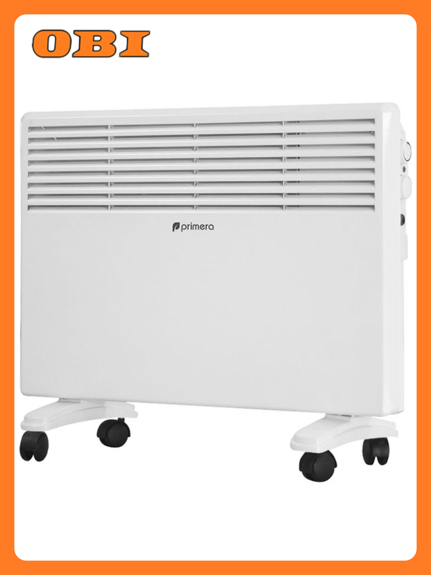 Конвектор электрический Primera PHP-1500-MXB монолитный нагревательный элемент белый