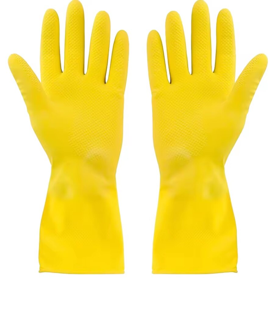 Резиновые перчатки, бренд желтый Микки Маус, размер L, хозяйственные — фото 1