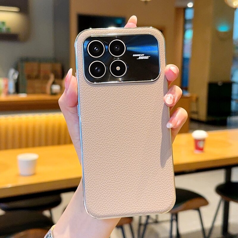 Чехол Для Poco F8 Pro/Сяоми Поко F8 Про, soft touch, чехол-кардиомонитор, искусственная кожа, поликарбонат (PC), защита камеры, ударопрочный, усиленные углы, Xiaomi, Poco F8 Pro, Khaki,