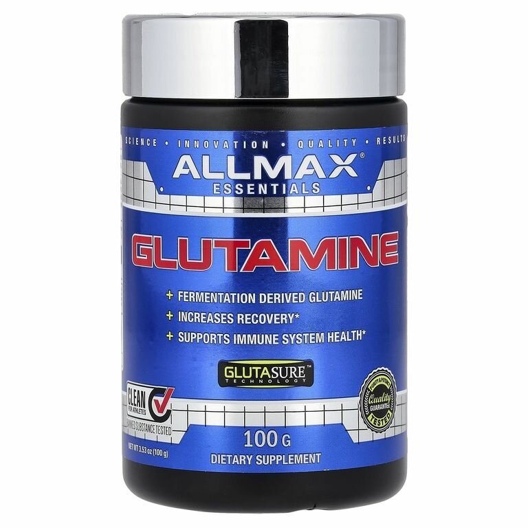 ALLMAX, Glutamine, Глютамин, без добавок, 100 г