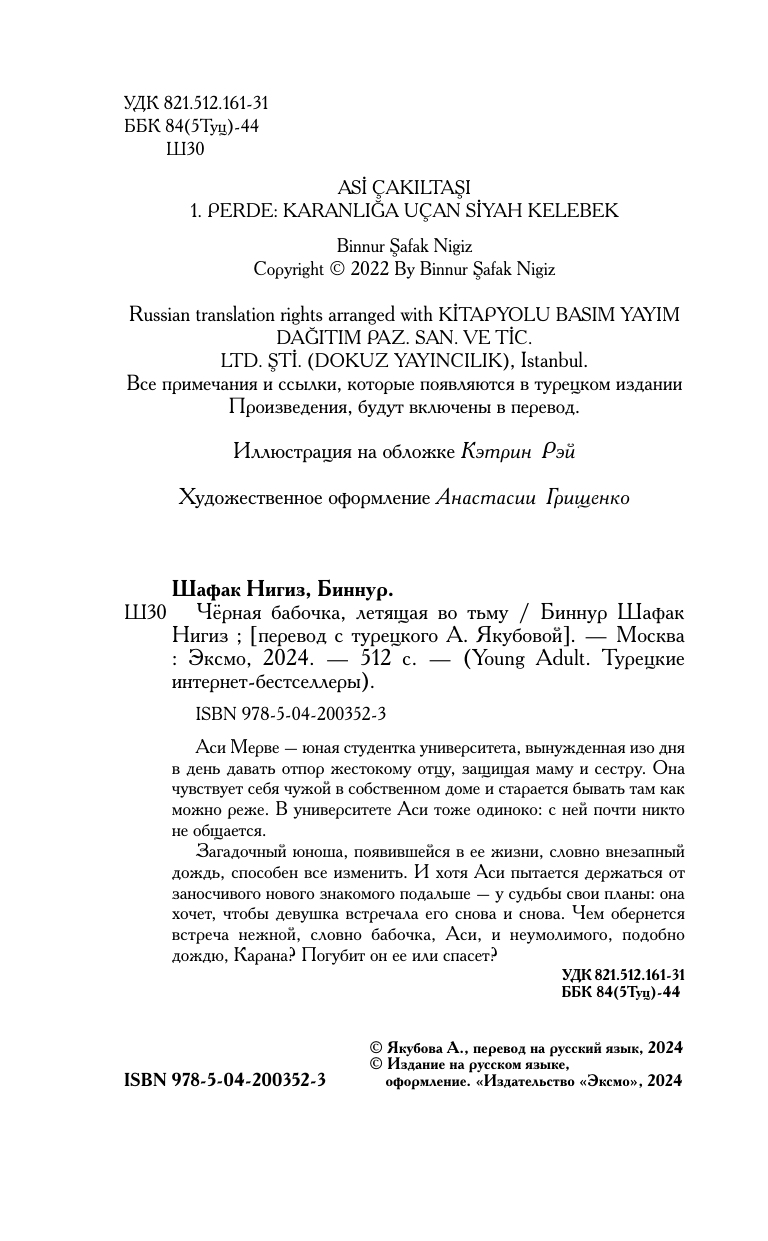 Чёрная бабочка, летящая во тьму