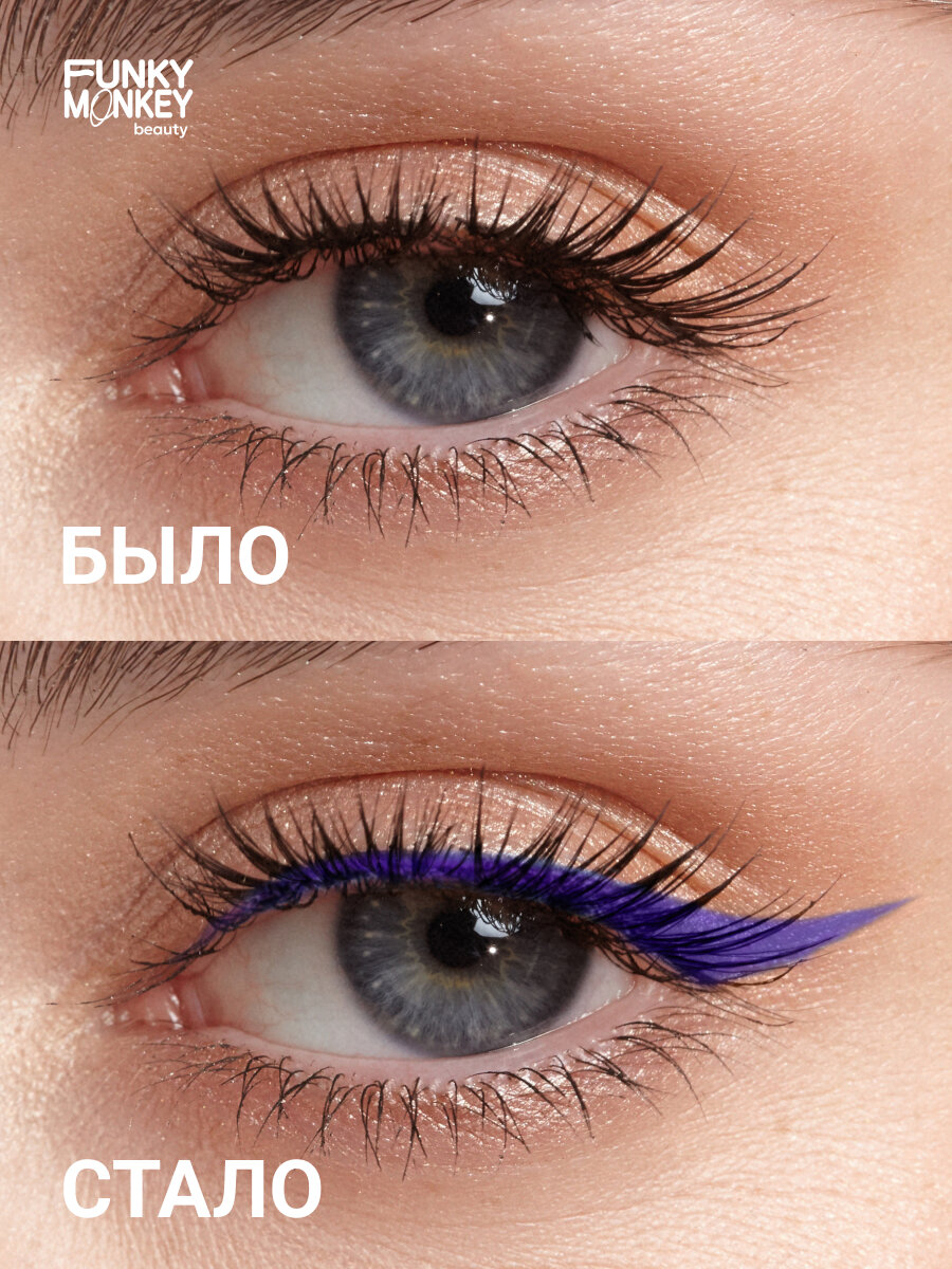 Funky Monkey Карандаш для глаз стойкий Longlasting eye pencil тон 06 фиолетовый — фото 1