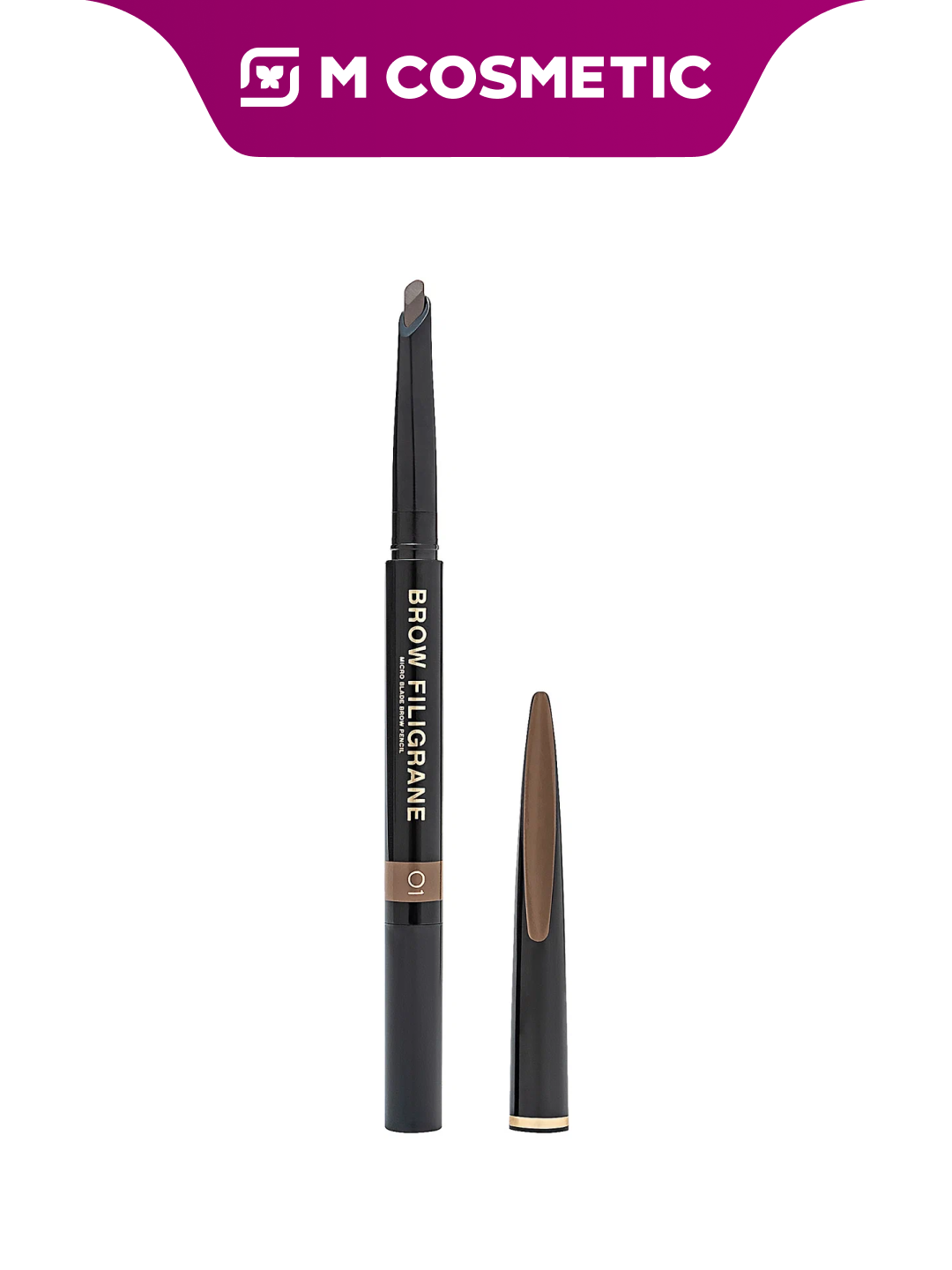 Карандаш для бровей VIVIENNE SABO Filigrane 01 авто, светло-коричневая, без водостойкая