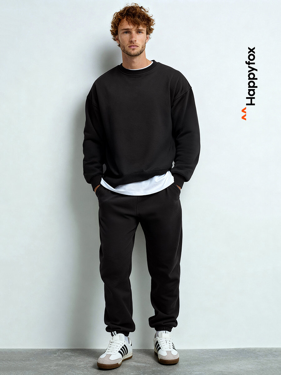 Костюм спортивный Happyfox для мужчин размер 52 черный