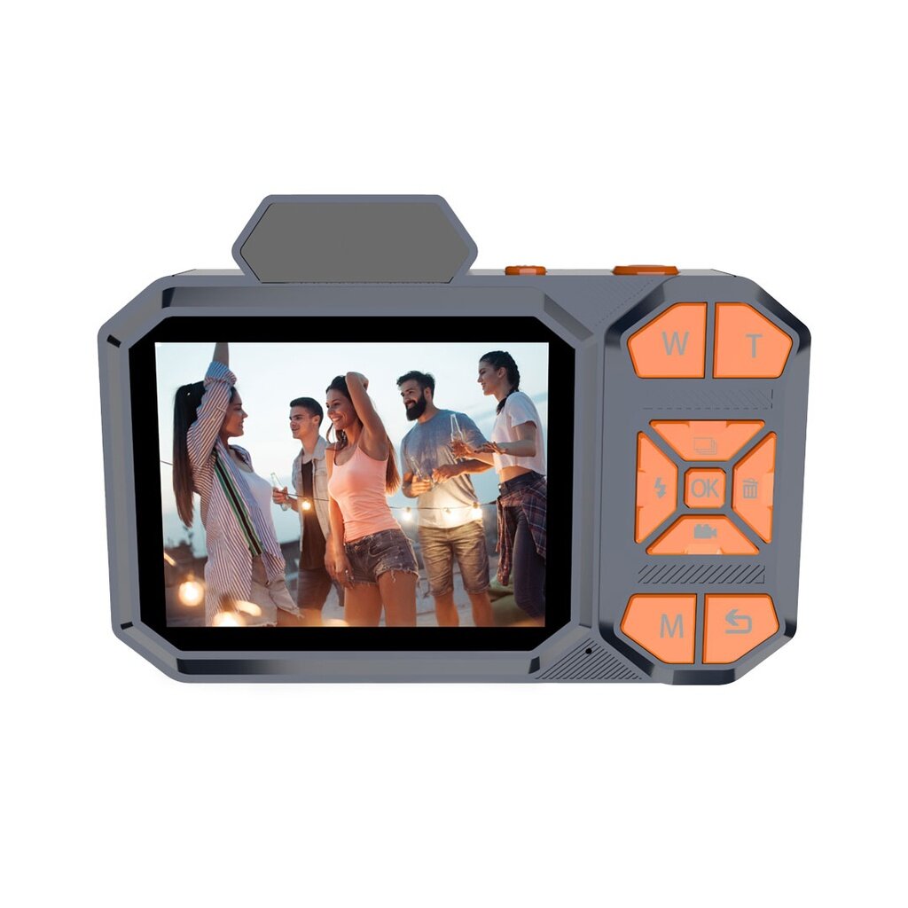 Фотокамера Porodo 48 МП, 4K, 18-кратный зум, 64 Гб, пыленепроницаемая, оранжевый — фото 1