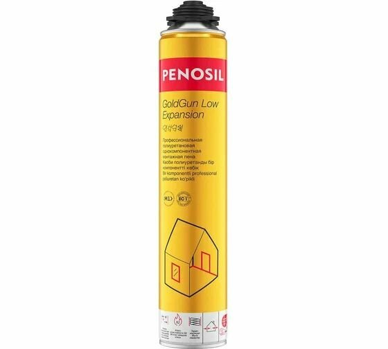Монтажная профессиональная пена Penosil с низким расширением всесезонная GoldGun Low Expansion 750 мл A1573Z