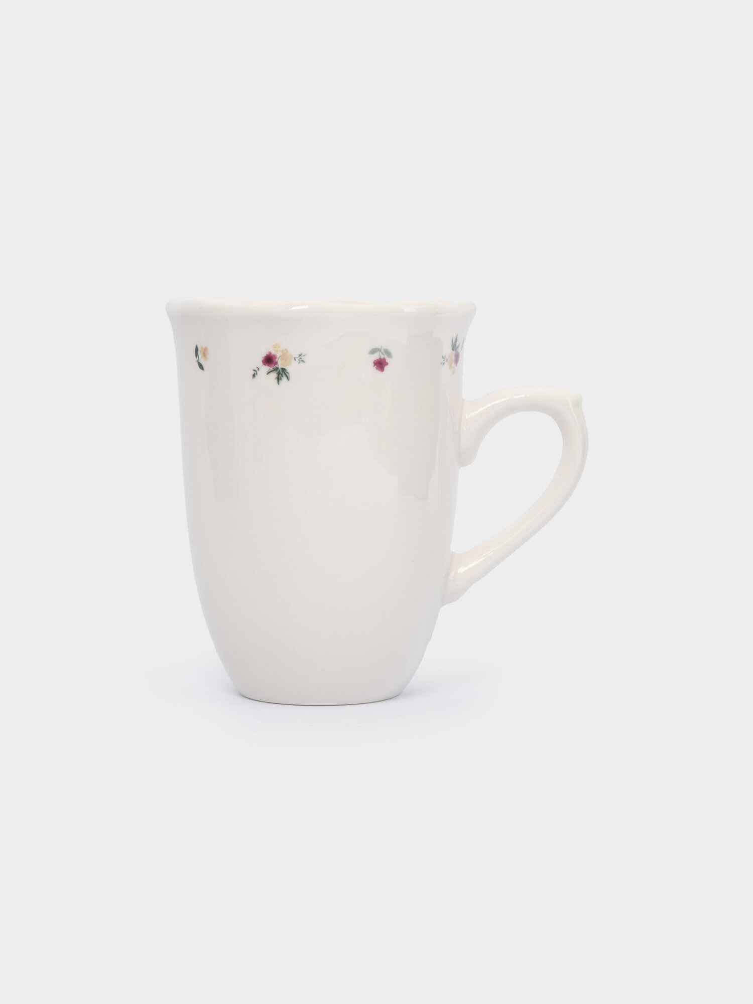 Кружка, 370 мл, 2 шт, фарфор N, белая, Цветы, Meadow — фото 1