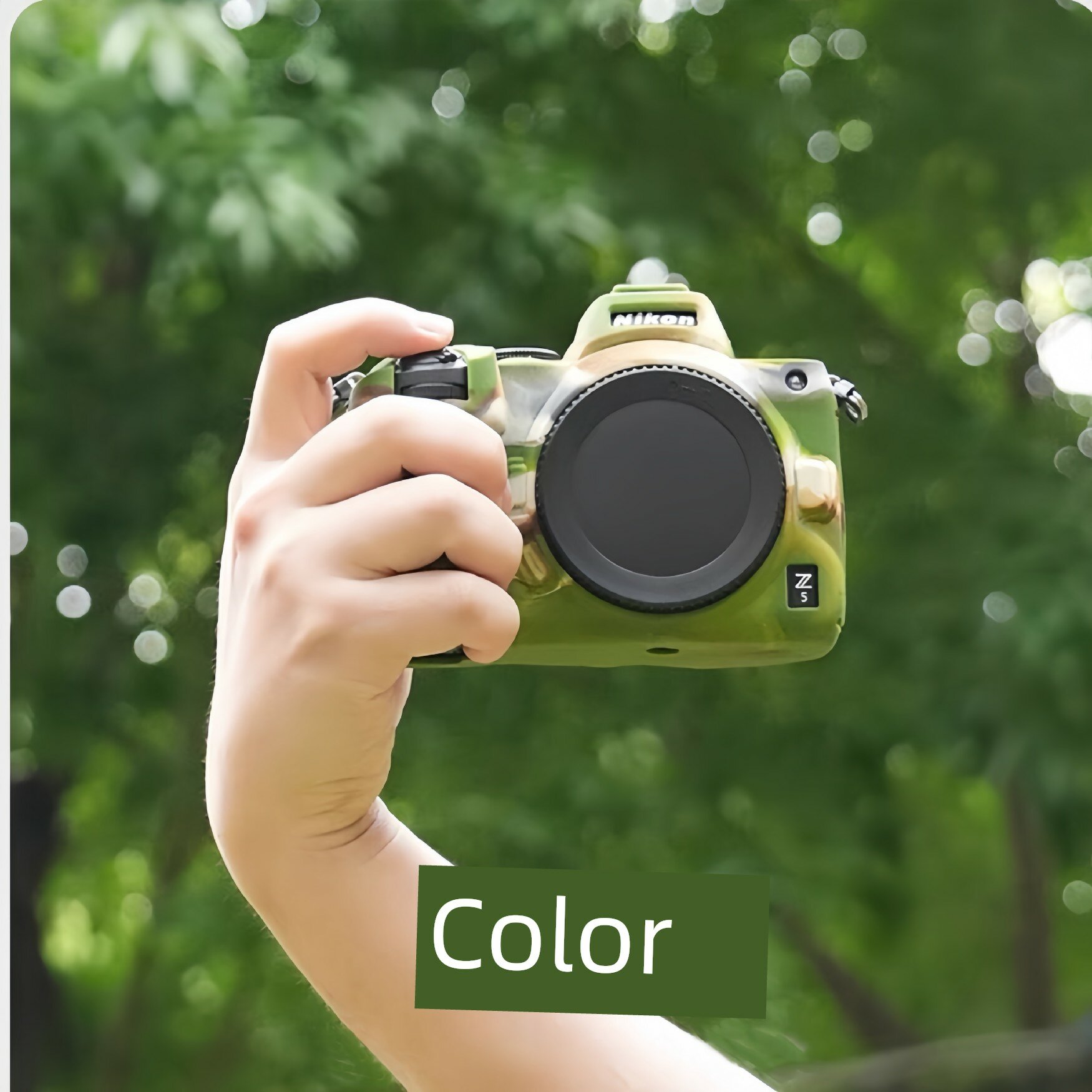 Силиконовый чехол для Nikon Z6/Z7 II с глянцевой текстурой, камуфляжный цвет