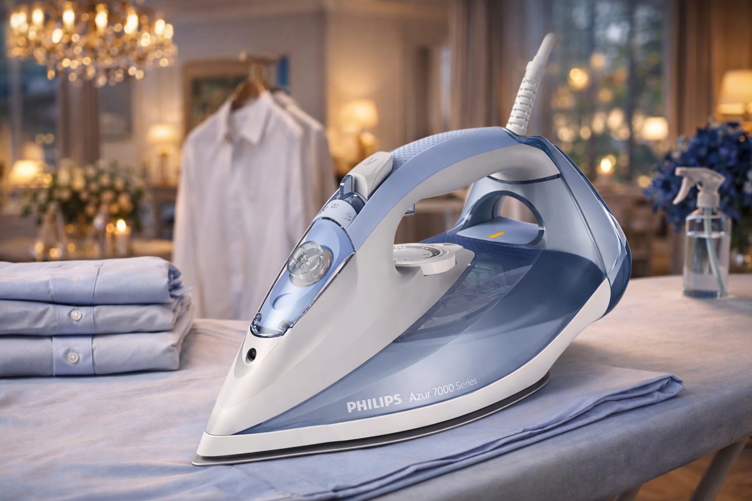 Утюг Philips DST7011/20, металлокерамическая подошва, подача пара 220г/мин, + Фен для Волос В подарок !