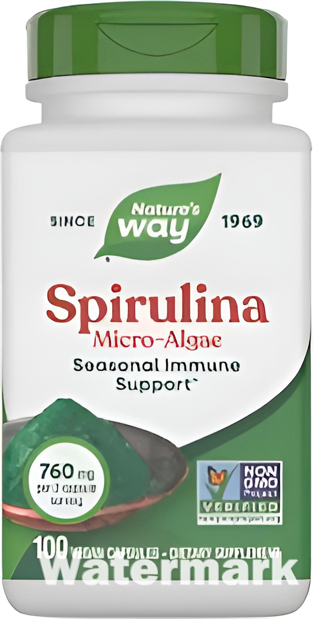 Natures Way Spirulina 60 mg N100 — поддержка иммунитета, энергии и общего здоровья