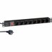 Блок розеток ExeGate ServerPro PDU-19H804 Al-8S-EU2.5CU-SW, 19, 1U, алюминий, 8Schuko, евро, 2.5м 280843