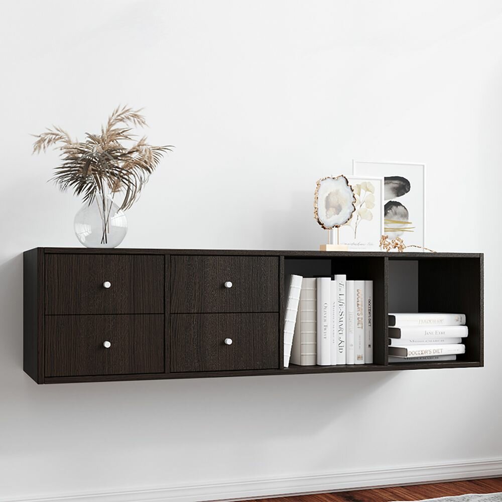 Комод Фиеста К Тумба навесная Билли 4ящ. FS венге Икеа (IKEA)