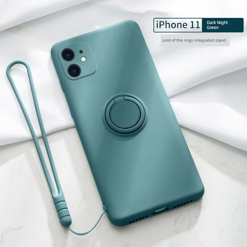 Жидкий силиконовый чехол для iPhone 11 6.1 дюймов, темно-зеленый, ударопрочный и ультра-тонкий