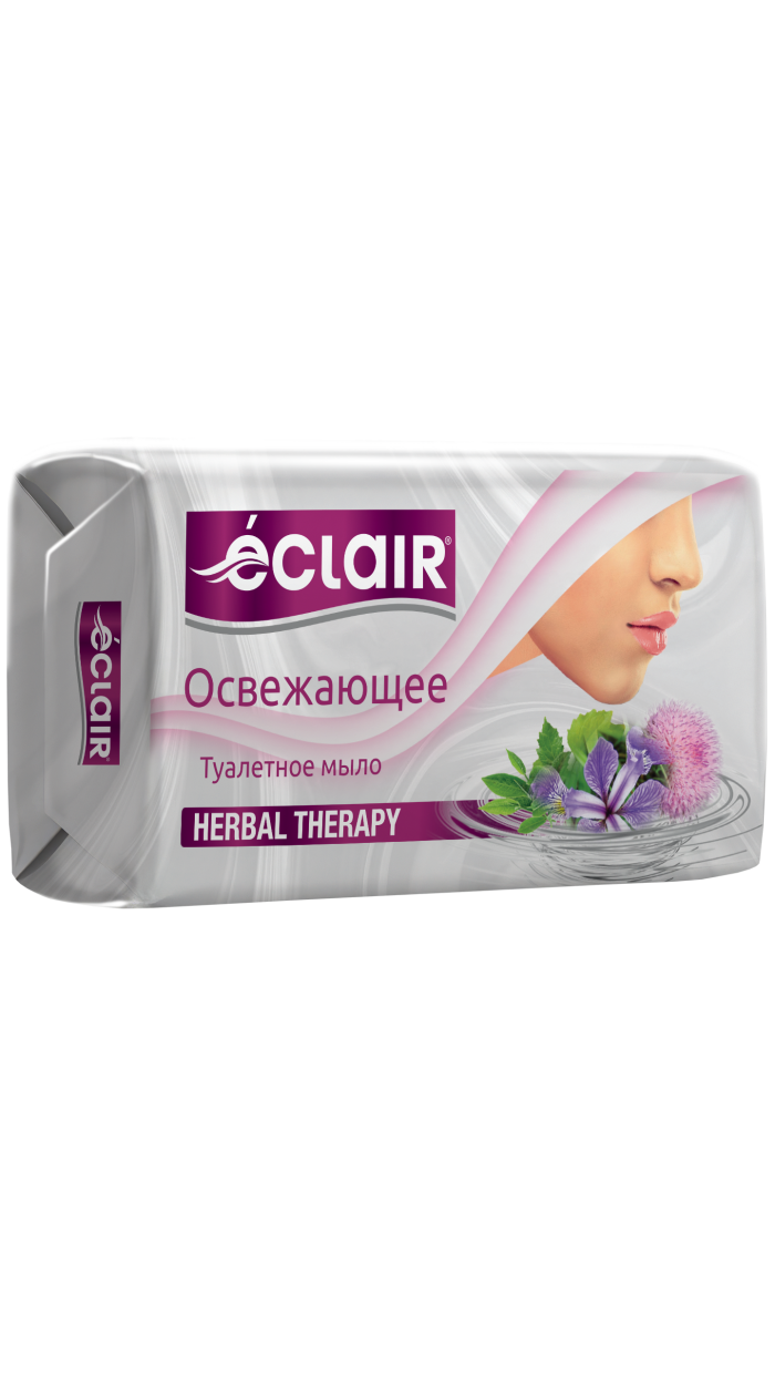 Твердое мыло ECLAIR "Освежающее", Обеспечивает бережное очищение кожи, оставляя её свежей и ухоженной, 140гр