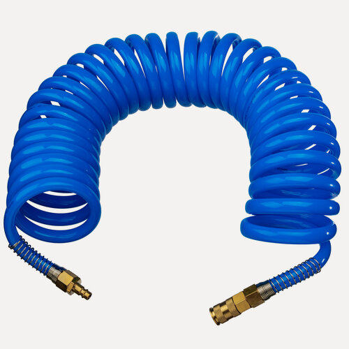 Изображение товара GARWIN PRO 808750-1216-10 Шланг полиуретан (PU) 12*16, витой, 10 м, синий, БРС в комплекте