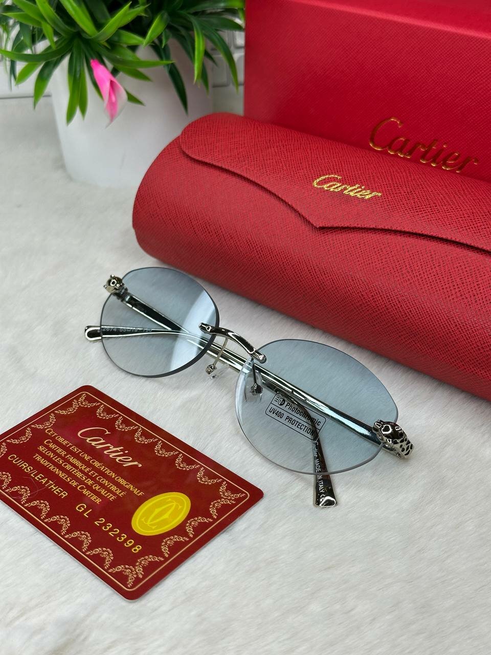 Солнцезащитные очки Cartier, темно-синий — фото 1