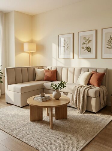 Изображение товара Кухонный уголок Santorini угол левый, бежевый