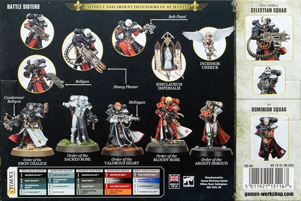 Набор миниатюр Adepta sororitas: Battle sisters squad Warhammer 40000 — фото 1