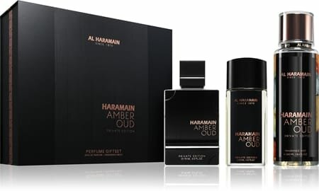 Вода парфюмерная Al Haramain Amber Oud Private Edition, унисекс, набор 3 предмета