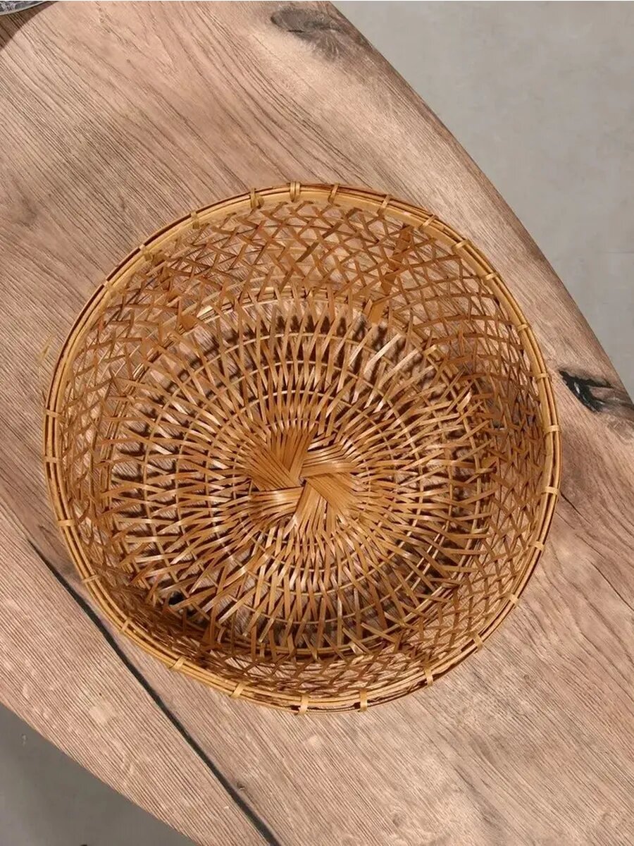 Эко-корзина из бамбука для хранения и декора