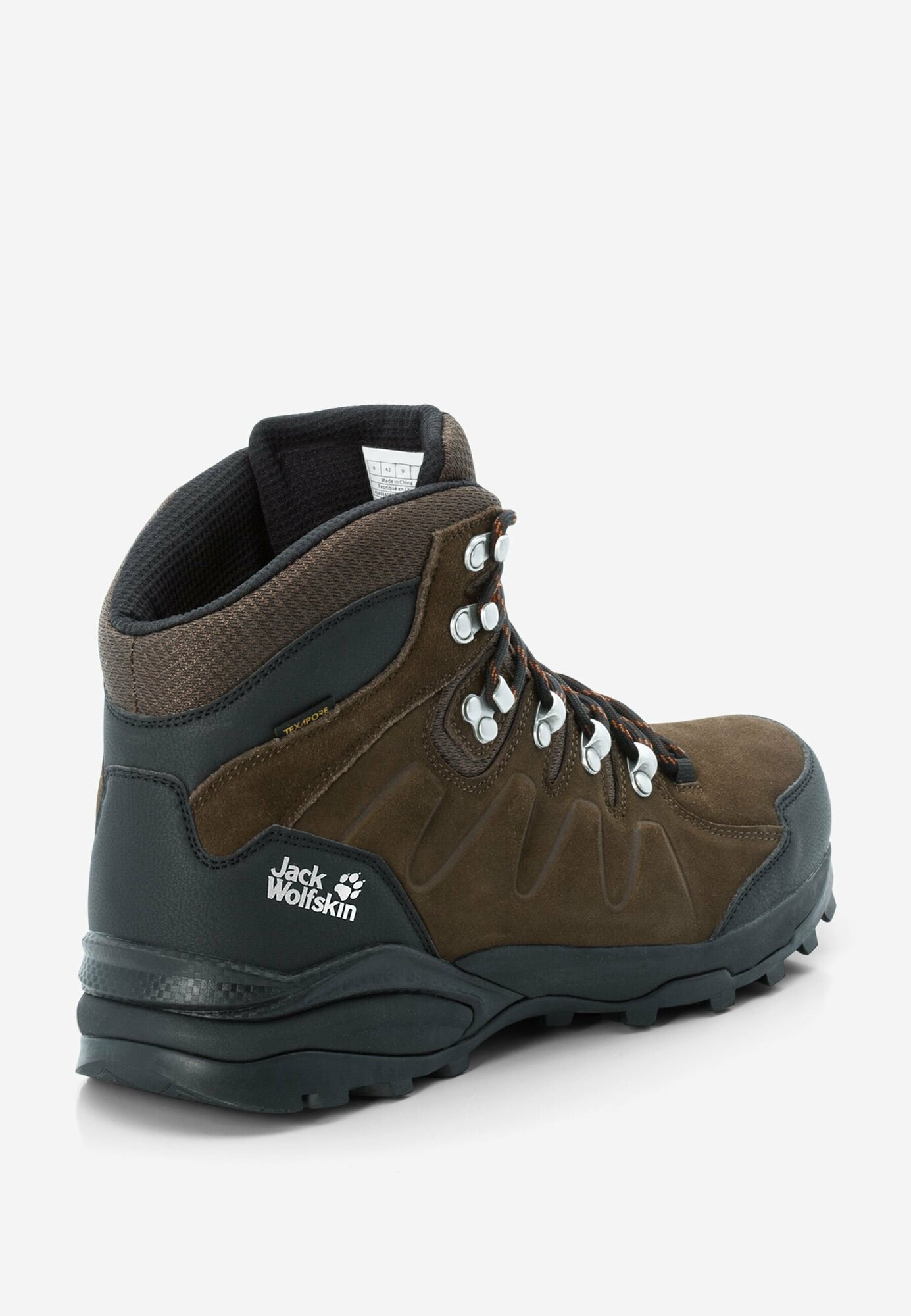 Ботинки хайкеры Jack Wolfskin Refugio Texapore Mid, размер 41, коричневый/черный — фото 1