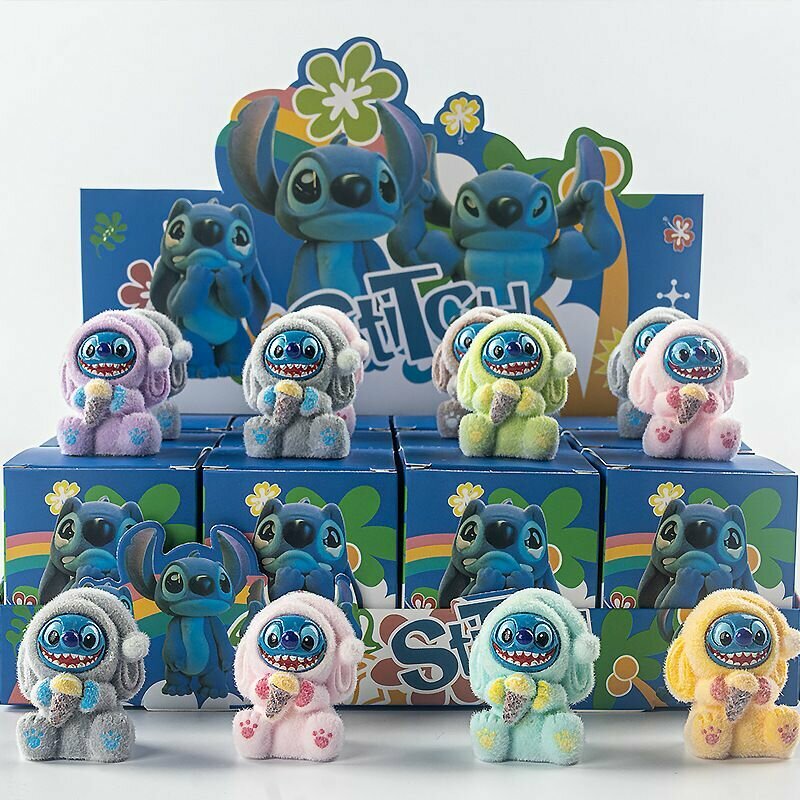 Фигурки Pop Mart "Стич", Premium, коллекционные, 12 шт, синие