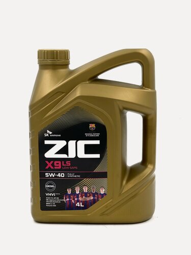 Изображение товара Масло моторное ZIC X9 LS 5w-40 , синтетическое, 4 литра, для авто